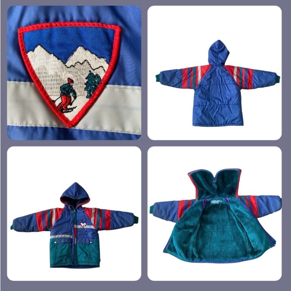 80’s Vtg. Arctic Racer Unisex Kids Size 7 Fur Lined Ski Hoodie Jacket Waterproof